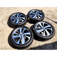 Used Original Toyota Yaris Tire &amp; Sport Rim - Sport Rim 16X6JJ 4x100 ET51 / Tayar 195/50R16 - READY STOCK