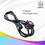 1.5M Power Cord , monitor and PC power cord, Malaysia 3 pin power cable