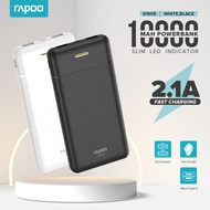 Rapoo S1005/Q10/S1005x 10000mAh Slim Compact Li-polymer Fast Charging Dual Output Powerbank original