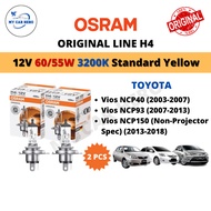 OSRAM Original Line H4 Halogen Headlamp Bulb (2pcs) 12V 60/55W Toyota Vios NCP40 NCP93 NCP150 (Non-P