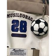 Wool soccer keychain