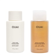 OUAI Thick Hair Clarifying Bundle - Includes Thick Hair Conditioner & Detox Shampoo - Moisturizing H