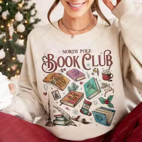 North Pole Book Club Christmas Acotar Bookish Hoodie SJM Lover Bookworm Gift Men Women Hoody Keep Wa