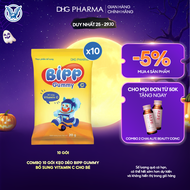 Combo 10 gói Kẹo dẻo Bipp Gummy bổ sung Viatamin C cho bé