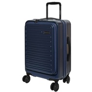 【SWICKY】20吋前開式奢華旅途系列登機箱/行李箱(深藍)送1個後背包#年中慶