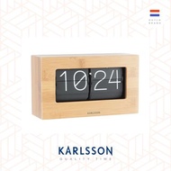 Karlsson, Table clock Boxed Flip bamboo 竹木翻頁鐘