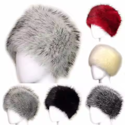 Women Warmer Earmuff Ear Cap Headband Hat Russian Ushanka Faux Fur Snow Hat