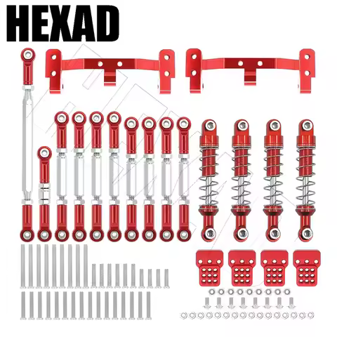 1 Set of WPL C14 C24 C34 C44 C54 MN D90 FJ45 MN98 MN99s Upgrade Parts Adjustable Metal Shock Absorbe