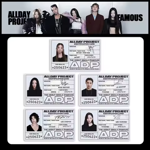 New ALLDAY PROJECT Photocards Creative ID Card ANNIE BAILEY YOUNGSEO 5Pcs/Set Postcard Fans Birthday