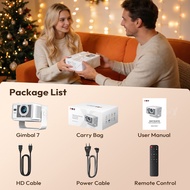 XGODY Gimbal 7 Android 14 Smart Projector 1080P 1300 ANSI Lumens 2GB RAM 16GB ROM Support 4K 8K HDR1