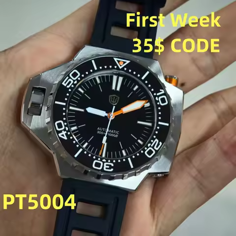 Watchdives WD1968 Automatic Dive Watch 300M PT5000 PT5004 Sapphire Ceramic Bezel Helium Valve BGW9