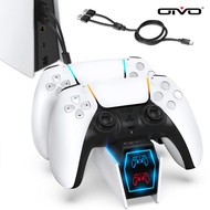 OIVO PS5 Controller Charger,Charging Dock Station for Playstation 5 PS5 Controller, PS5 DualSense Edge Controller Charging Dock, with Upgraded ON/Off Switch, LED Strap and Indicators