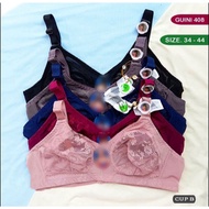 GUINI - Classic Bra Art 408 Cup BC Wire-Free & Foam Power Net Material Soft, Cool, Elegant Size 36-4