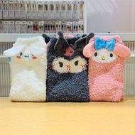 Ready Stock = MINISO MINISO MINISO Sanrio Big-Eared Dog Kuromi Melody Cute Soft Simple Plush Home Socks