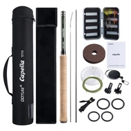 Goture Portable 12FT 3.6M Telescopic Fly Fishing Rod Kit With Carry Tube Bag Cork Carbon Tenkara Rod
