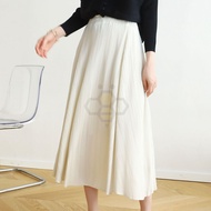 ❁ Aiden001 One Size Autumn And Spring Pleated Temperament Commuter High-Waist (Double-Layer Fabric) 