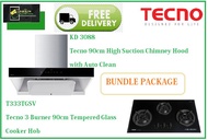 TECNO HOOD AND HOB BUNDLE PACKAGE FOR ( KD 3088 &amp; T 333TGSV) / FREE EXPRESS DELIVERY