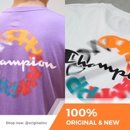 Chmp Classic Script with Back Circle Logo SS Tee Purple Back White Back CHMP-SST-69