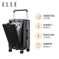 ELLE ELLE Wide Trolley Case High-value Luggage Can Sit Small Password Case Boarding Case Travel Case