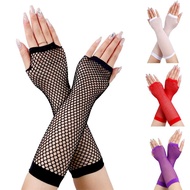 Sexy Party Wear Leg Arm Cuff Women Fancy Dress Fishnet Anime Gloves Cosplay Mitten Long Gloves