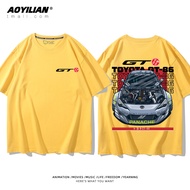 Hot Sale Japanese car engine GT86 all cotton JDM loose short sleeved T-shirt for men and women loose