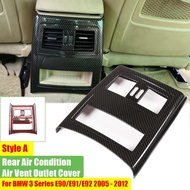 Car Interior Rear Air Condition Air Vent Outlet Carbon Fiber Texture Cover Decoration For BMW 3 Series  E90/E91/E92  200