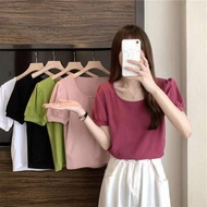 nabora blouse puff sleeve blouse puff sleeve Women's Short Sleeve Retro Palace Pleated Puff T-Shirt 