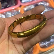 Golden color Terahertz bracelet hand row Slub beads Hematite Bamboo bracelet energy stone health care