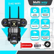 Three Lens  IP66 Waterproof Rotation  CCTV V380 Pro