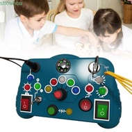 SHOUHMY Baby Sensory Board Switch Toy, with LED Light Educational Busy Board Sensory Toys, Montessor