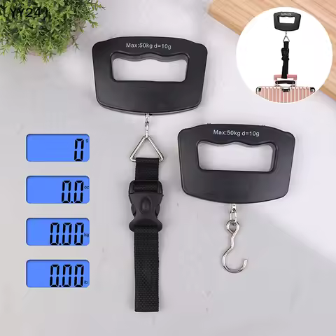 50Kg Digital Travel Luggage Scale Portable Handheld Electronic Hanging Scales Express Delivery Scale
