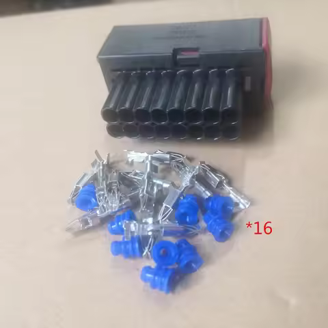 1/2/5/10pcs/lot 16 Pin/Way 16P Female Electrical Connector Plug With Terminal Seal For TE AMP Tyco 1