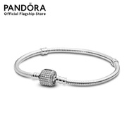 Pandora Silver bracelet with clear cubic zirconia