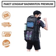 PAKET LENGKAP RAKET PREMIUM + NET MIKASA BADMINTON + KOK PREMIUM