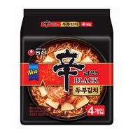[Nongshim] Shin Ramyun Black, Tofu Kimchi 127g x 4p / 신라면 블랙 두부김치 127g x 4	/ Korean Noodle