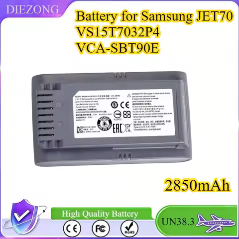 New Rechargeable Battery for Samsung JET70 VS15T7032P4 VCA-SBT90E VCA-SBT90 Handheld Vacuum Cleaner