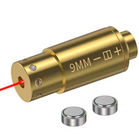 9MM Optics Cartridge Red Dot Laser Bore Brass 9MM Bore Boresighter For Pistol Rifle Scope Hunting Ac