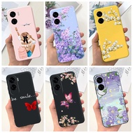 Honor 90 Lite CRT-NX1 Beautiful Flower Girl Butterfly Painted Phone Casing Honor 90lite 5G Soft Sili