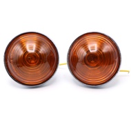 Round Side Dimmer Wire Type 2 Pieces Gif Willy Orange Lens For Jeep Willys CJ3 CJ5 CJ6 CJ2A CJ3A CJ3