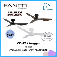 Fanco Co-Fan Hugger Low Ceiling Fan 48" with optional light kit