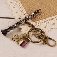 Large Christmas Couple Saxophone Trombone Gift Decoration Men Women Keychain Clarinet Pendant Flute 