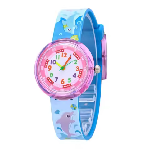 Cartoon bee flower watch children fashion casual unicorn pony kids quartz watches for student boys g