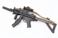 1/6 MP5K-PDW MP5 衝鋒槍 雙彈夾可拆 背帶可調 瞄準鏡可拆 槍托可折 現貨