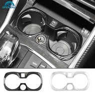 OPENMALL Car Gear Shift Water Cup Holder Panel Cover Sticker Auto Carbon Fiber For BMW 3 Series G20 