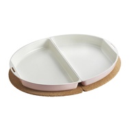 【日本BRUNO】橢圓形分離式烤盤兩入 粉色 （職人款電烤盤專用配件）_廠商直送