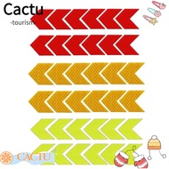 CACTU 36Pcs Strong Reflective Arrow Decals, Reflective Material 4*4.5cm Safety Warning Stripe Adhesive Decals, Arrow Red + Yellow + Green Car Trunk Rear Bumper Guard Stickers