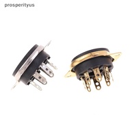 [Prs] Chassis Mount 8pin Bakelite Tube Soet Base For 6550B 6CA7 EL34 6L6 KT88 Vintage AMP DIY [DDD]