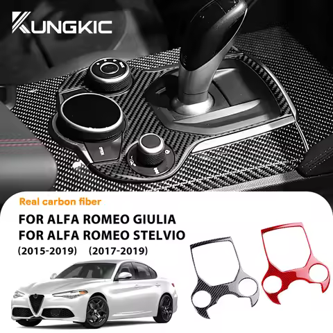 Real Soft Carbon Fiber For Alfa Romeo Giulia 952 2015-2019 Alfa Romeo Stelvio 949 2017-2019 Car Gear
