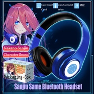 Gaming Wireless Bluetooth Headset Anime Miku Nakano Wireless Headphones with Mircophones