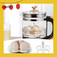 [JU] Egg Steamer Rack 5 Holes Food Grade Long Handle Multi-functional Plastic Health Pot Egg Cooking Tray Kitchen Tools